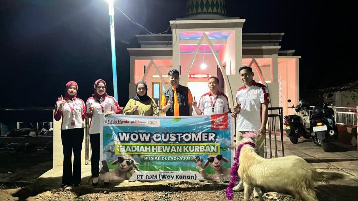TDM Way Kanan Serahkan Hewan Qurban kepada Konsumen RO dalam Program WOW Customer 2026